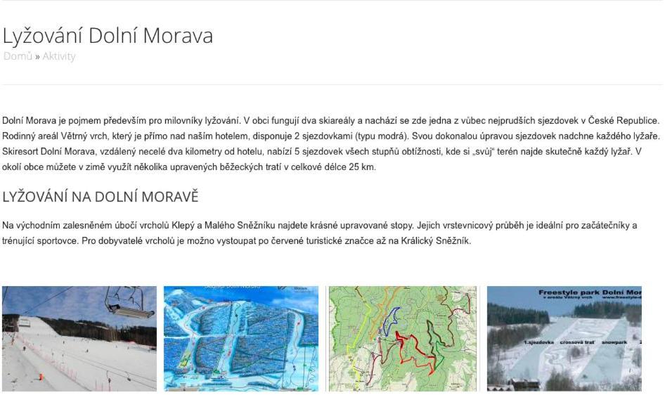 Sport Apartman Dm Dolní Morava エクステリア 写真